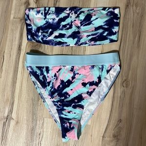 Adidas tie dye bathing suit